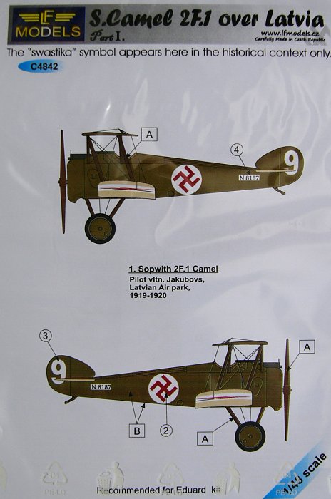 1/48 Decals S.Camel 2F.1 over Latvia Part I.(EDU)