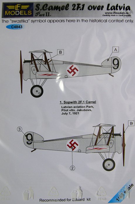 1/48 Decals S.Camel 2F.1 over Latvia Part II.(EDU)