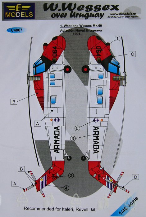 1/48 Decals W.Wessex Mk.60 over Uruguay (REV/ITAL)