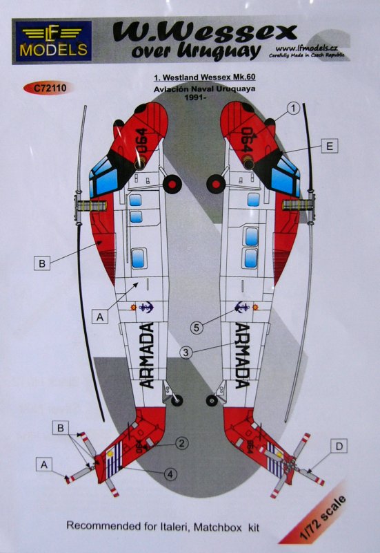 1/72 Decals W.Wessex over Uruguay (ITAL/MATCH)