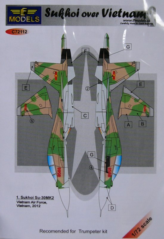 1/72 Decals Sukhoi over Vietnam (TRUMP)