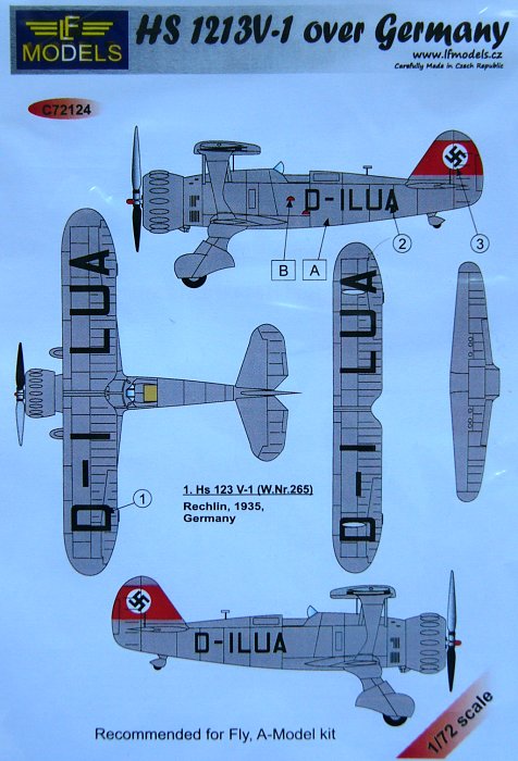 1/72 Decals HS 123V-1 over Germany (FLY/AMOD)