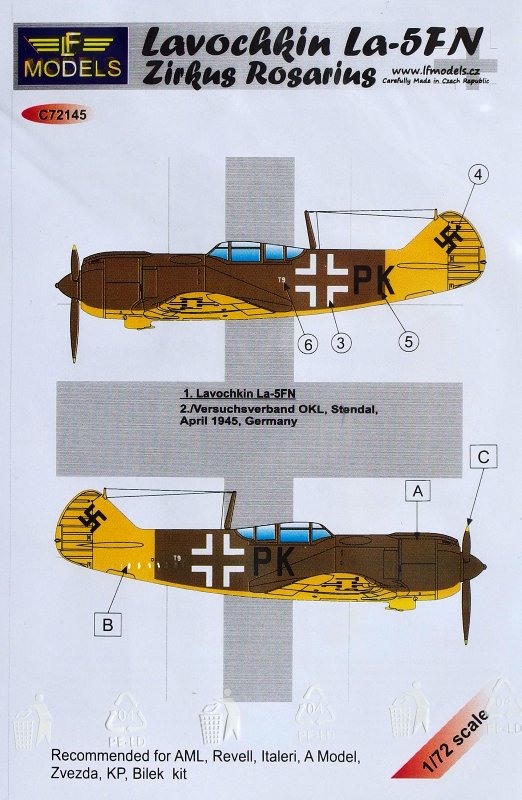 1/72 Decals La-5FN Zirkus Rosarius (AML/REV/ITA)