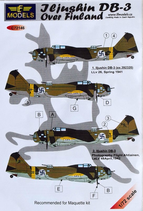 1/72 Decals Ilyushin DB-3 over Finland (MAQ)