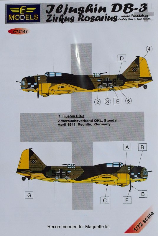 1/72 Decals Ilyushin DB-3 Zirkus Rosarius (MAQ)