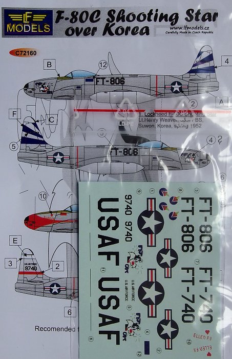 1/72 Decals F-80C Shooting Star over Korea (SWORD)