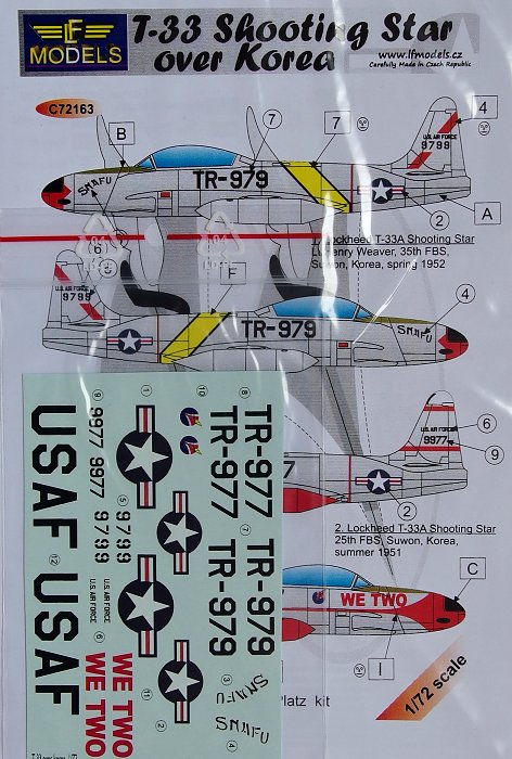 1/72 Decals T-33 Shooting Star over Korea (SWORD)