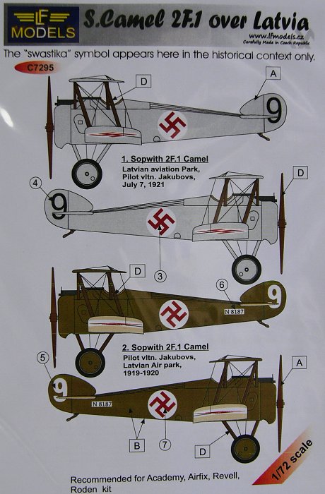 1/72 Decals Sopwith 2F.1 Camel over Latvia (ACAD)