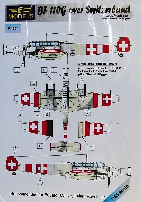 1/48 Mask Bf 110G over Switzerland (EDU/ITA/REV)