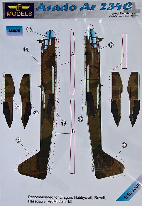 1/48 Mask Arado Ar-234C (REV/HAS/DRAG)