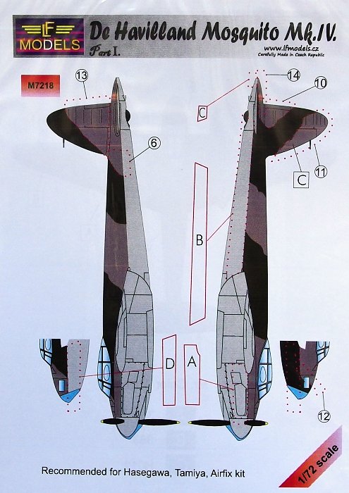 1/72 Mask D.H. Mosquito Mk.IV (HAS/TAM) Part I.