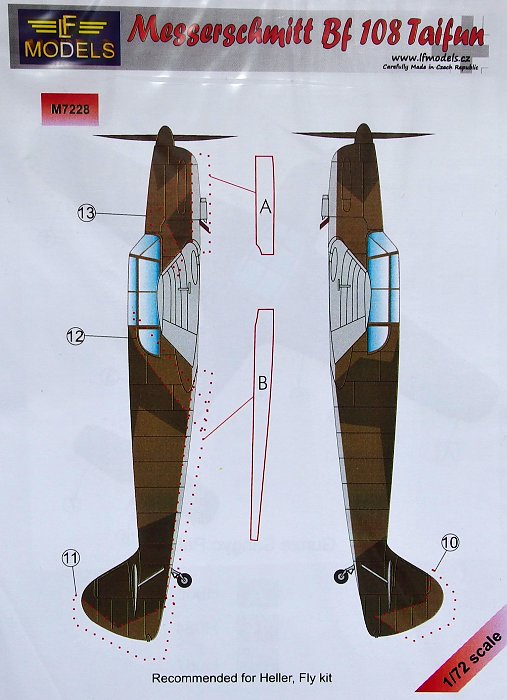 1/72 Mask Messerschmitt Bf 108 Taifun (FLY/HELL)