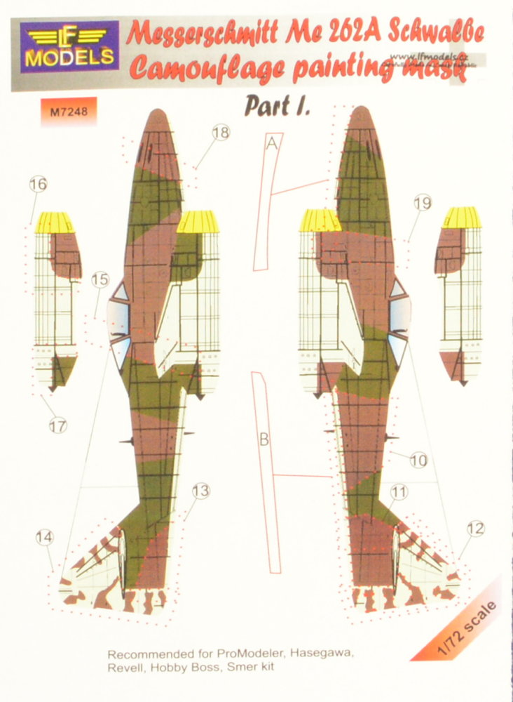 1/72 Mask Me262A Schwalbe (HAS/HOBBY/REV) Part I.