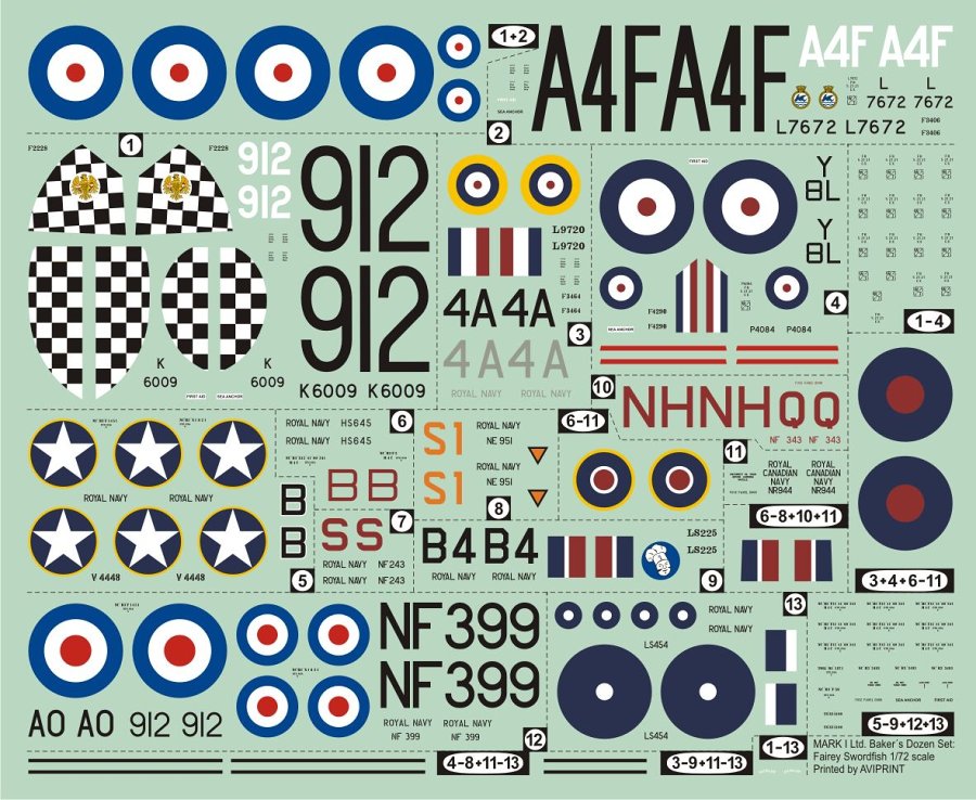 MODELIMEX Online Shop | Publ. Fairey Swordfish C&M (1/72 decals) | your ...