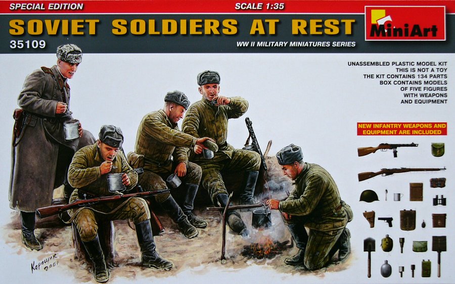 MODELIMEX Online Shop, 1/35 Soviet Soldiers at Rest (incl. infan.weapons)