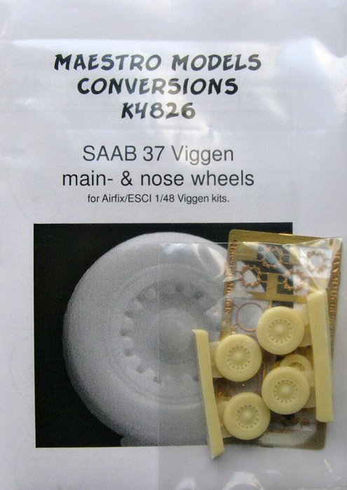 1/48 SAAB 37 Viggen main and nose wheels