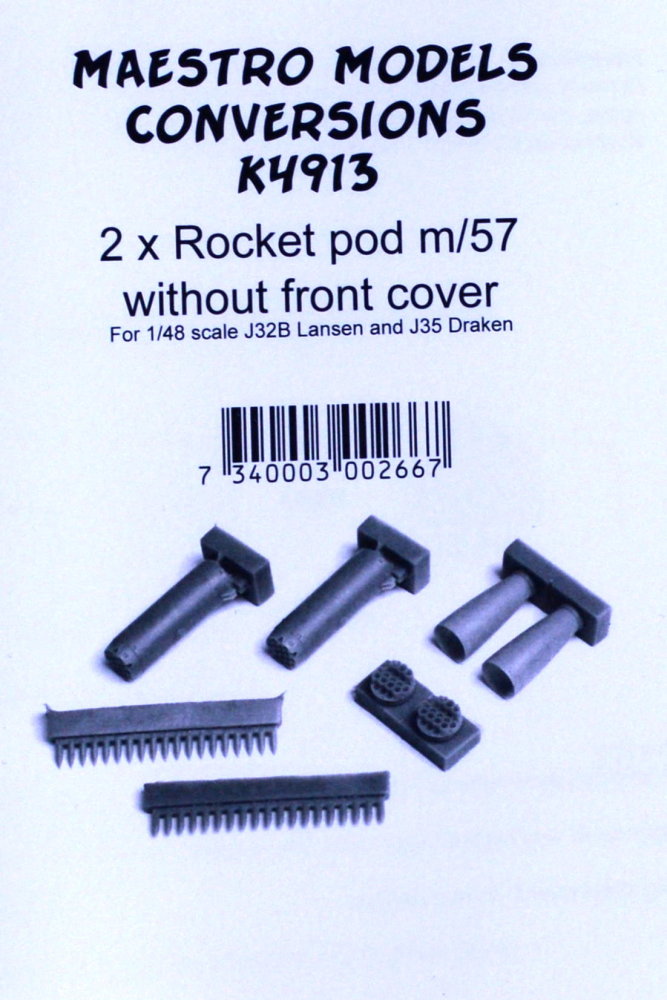 1/48 Rocket pod m/57 without front cover (2 pcs.)