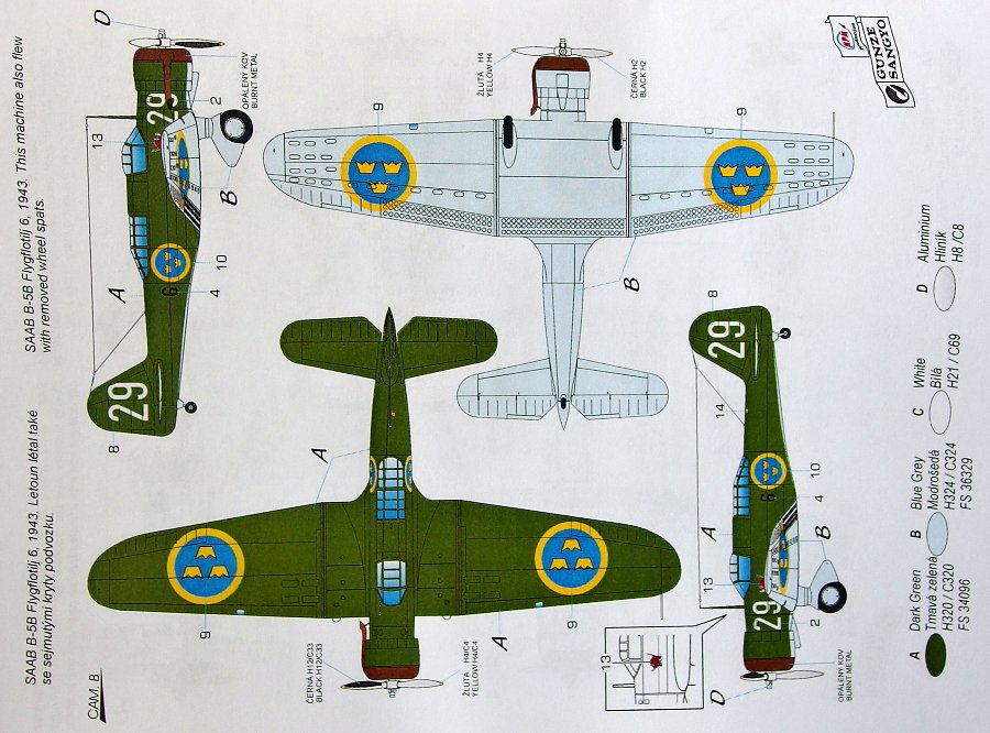 MODELIMEX Online Shop | 1/72 ASJA/SAAB B-5 'Swedish Dive Bomber' (re-ed ...