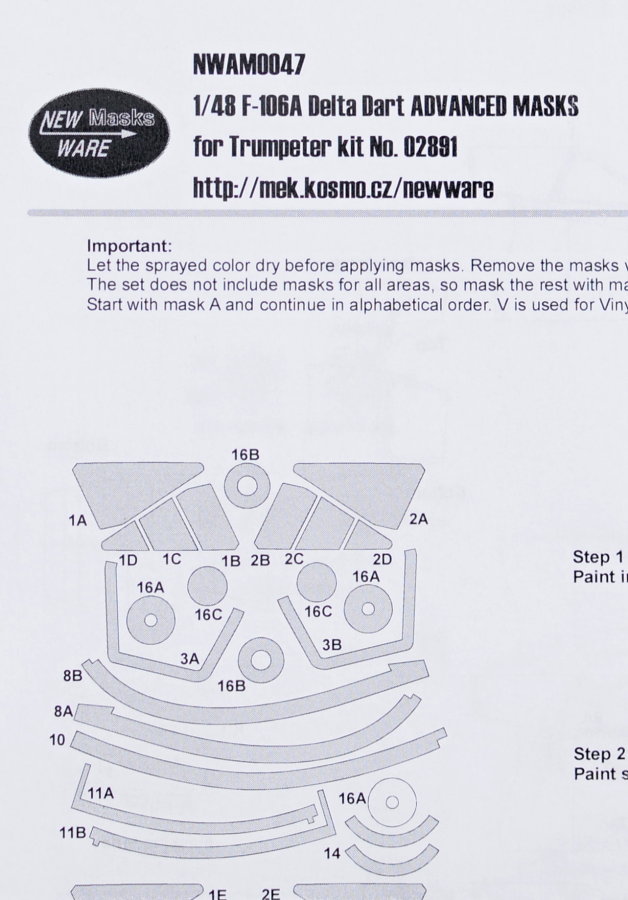 1/48 Mask F-106A Delta Dart ADVANCED (TRUMP)