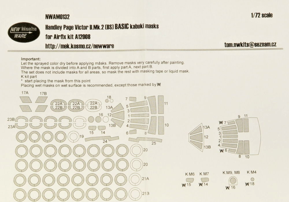 1/72 Mask HP Victor B.Mk.2 BASIC (AIRFIX A12008)