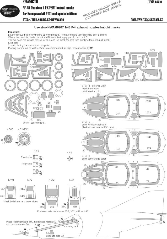 1/48 Mask RF-4B Phantom II EXPERT (HAS)