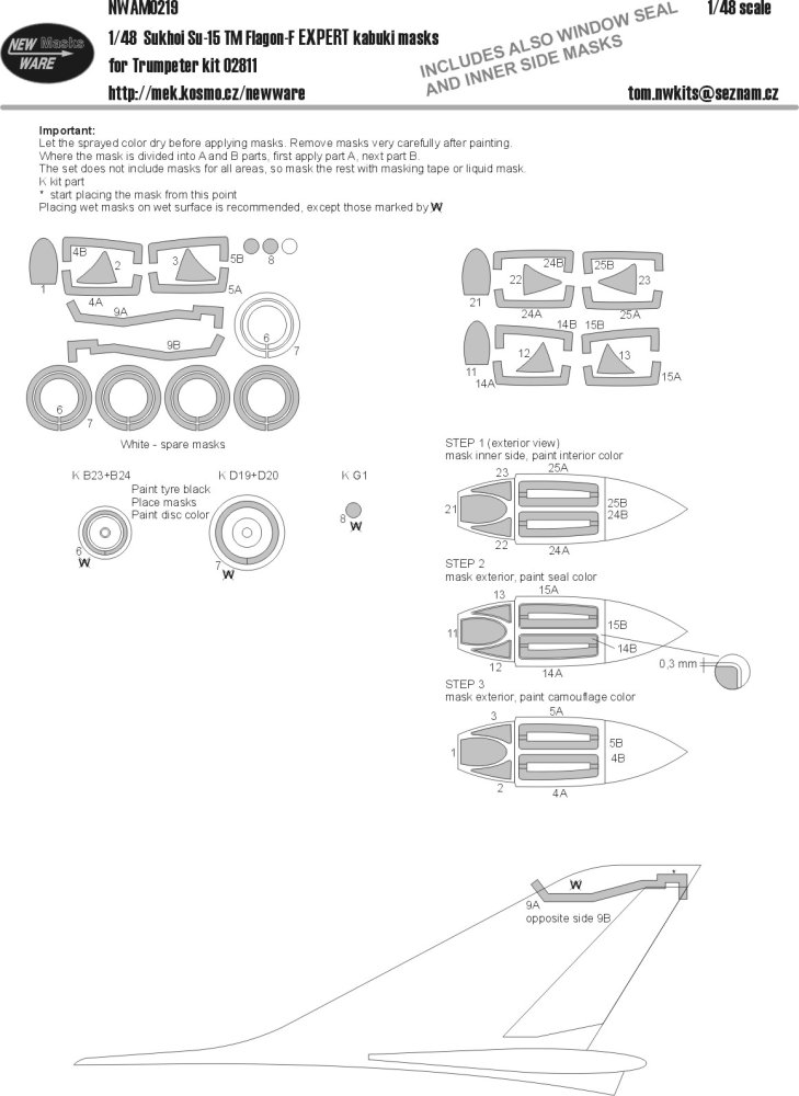 1/48 Mask Su-15 TM Flagon-F EXPERT (TRUMP 02811)