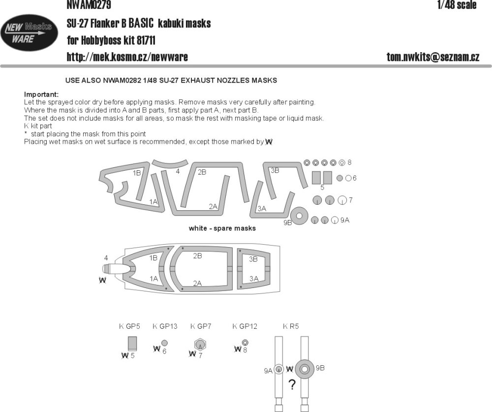 1/48 Mask Su-27 Flanker B BASIC (HOBBYB 81711)