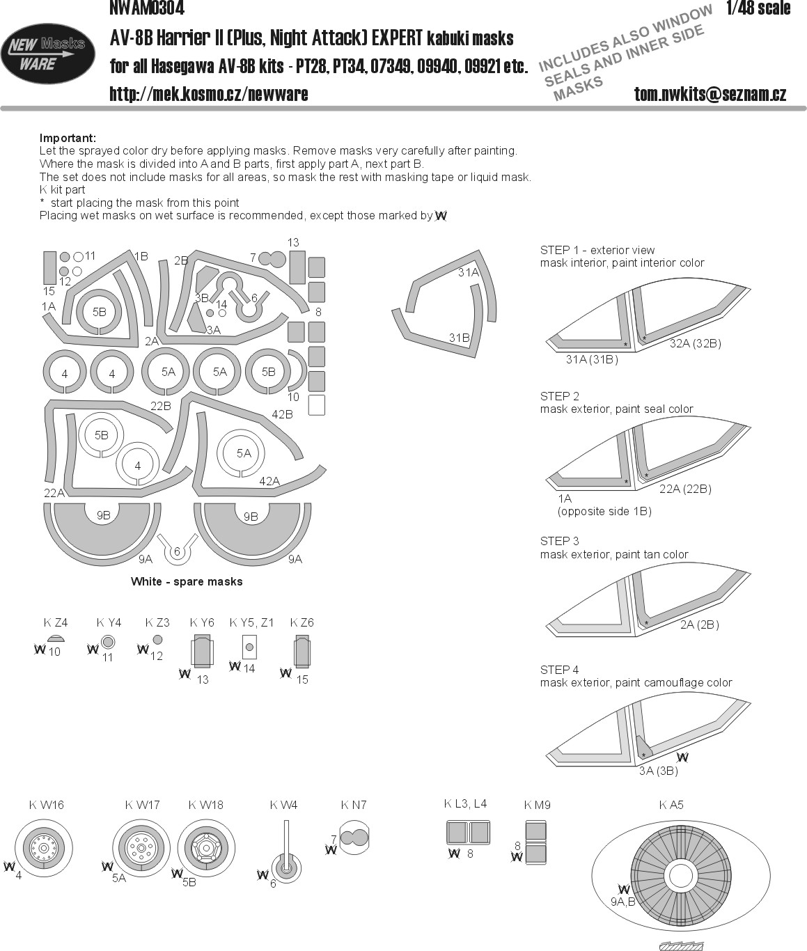 1/48 Mask AV-8B Harrier II EXPERT (HAS)