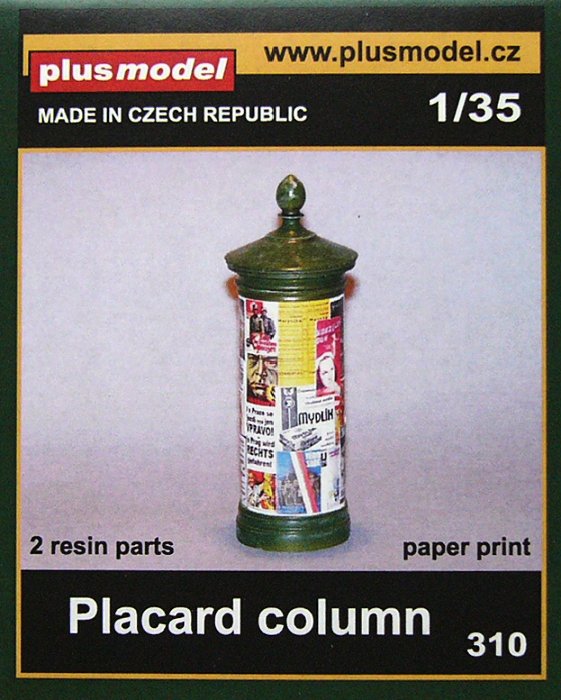 1/35 Placard column (2 resin parts+paper sheet)