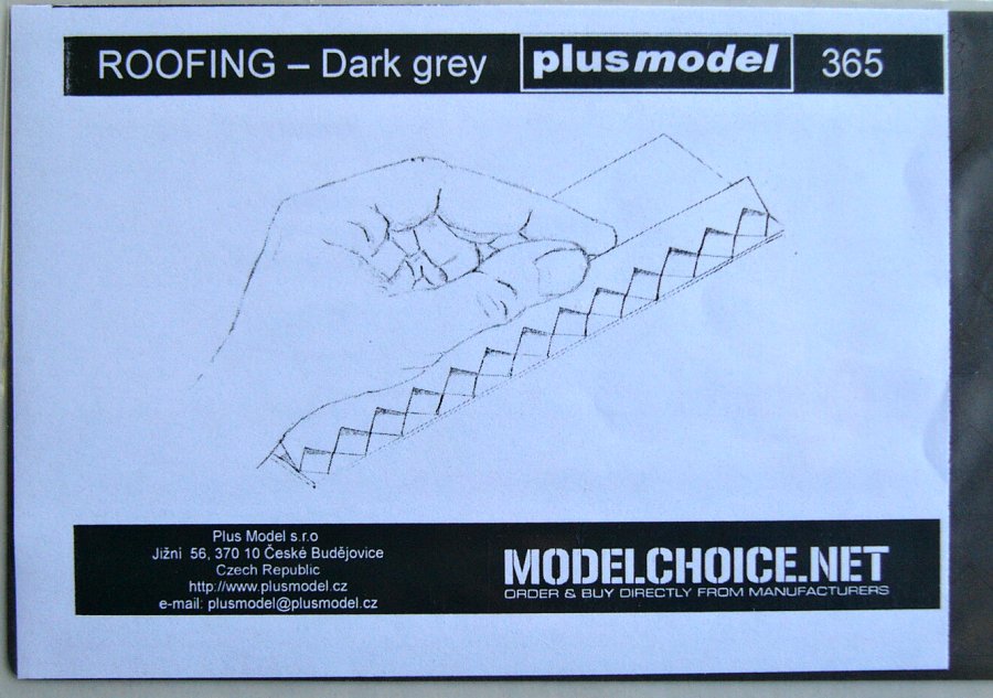 1/35 Roofing - dark grey (laser carved hard paper)