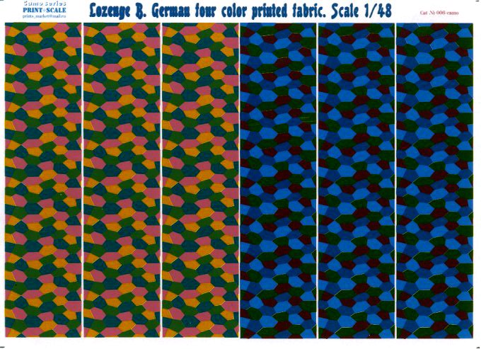 1/48 Lozenge B. German 4 color printed fabric