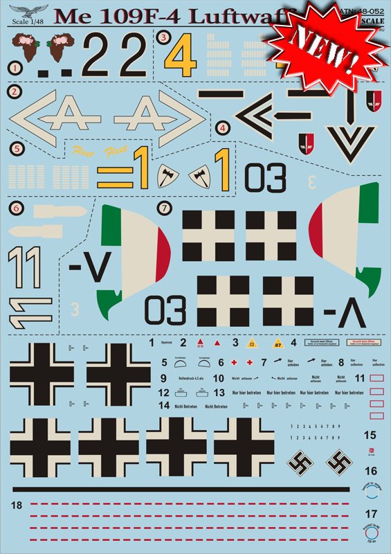 1/48 Me 109 F-4 Luftwaffe - Part 1 (wet decals)