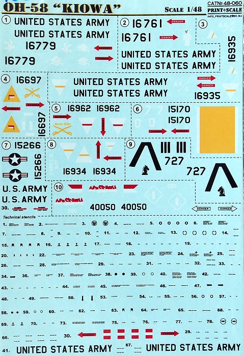 1/48 OH-58 KIOWA Part 1 (wet decals)