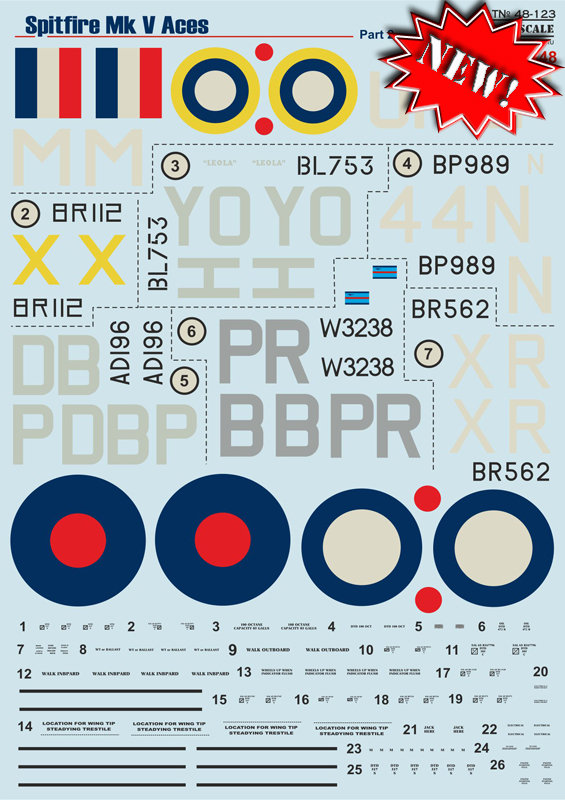 1/48 Spitfire Mk.V Aces Part 2 (wet decals)