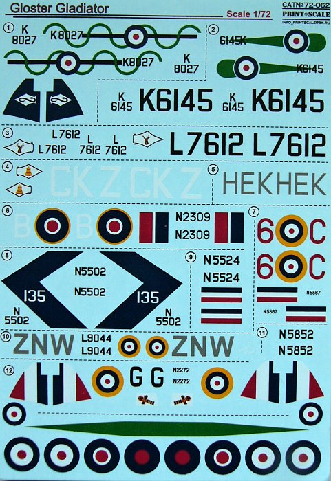 1/72 Gloster Gladiator - Part 1 (wet decals)