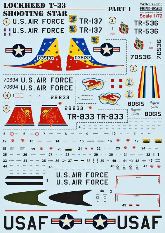 1/72 Lockheed T-33 Shooting Star Pt.1 (wet decals)