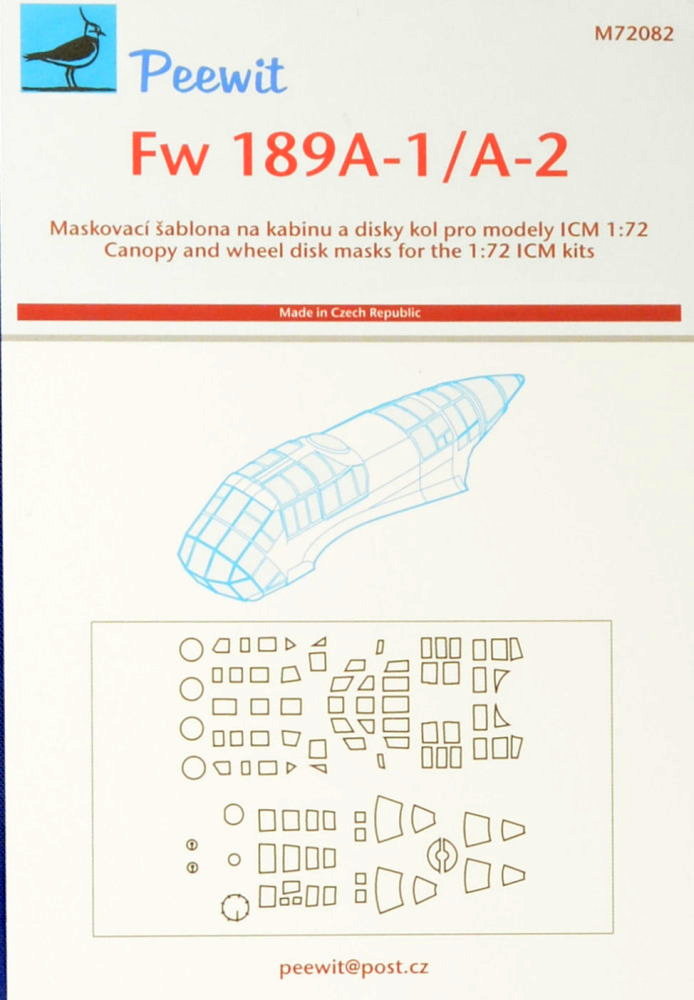 1/72 Canopy mask FW 189A-1/A-2 (ICM)