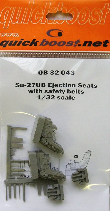 1/32 Su-27UB ejection seats with safety belts