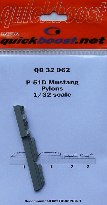 1/32 P-51D Mustang pylons  (TRUMP)