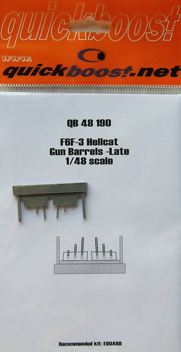 1/48 F6F-3 Hellcat gun barrels - late  (EDU)