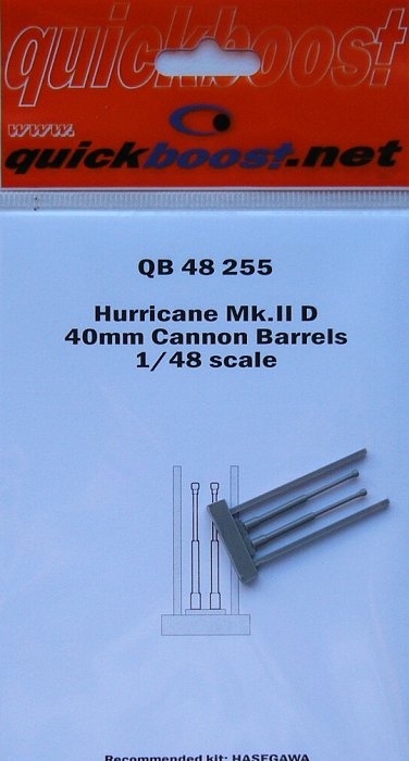 1/48 Hurricane Mk.II D 40mm cannon barrels (HAS)