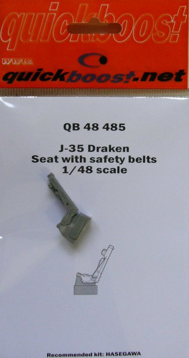 1/48 J-35 Draken seat with safety belts (HAS)