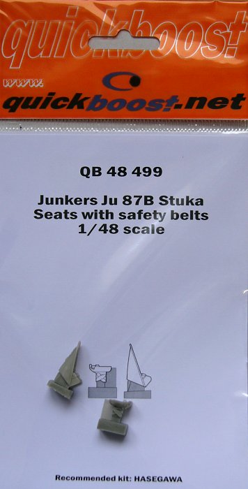 1/48 Ju 87B Stuka seats with safety belts (HAS)