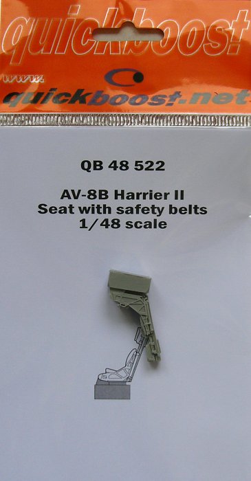 1/48 AV-8B Harrier II seat with safety belts