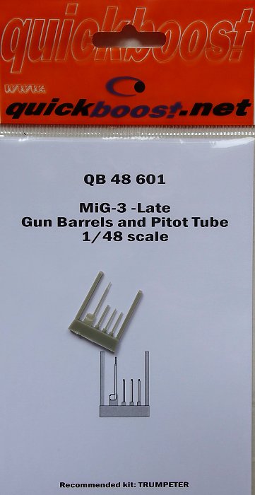 1/48 MiG-3 late gun barrels and pitot tube (TRUMP)