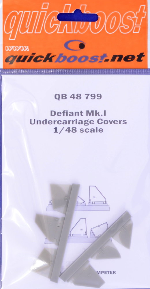 1/48 Defiant Mk.I undercarriage covers (TRUMP)