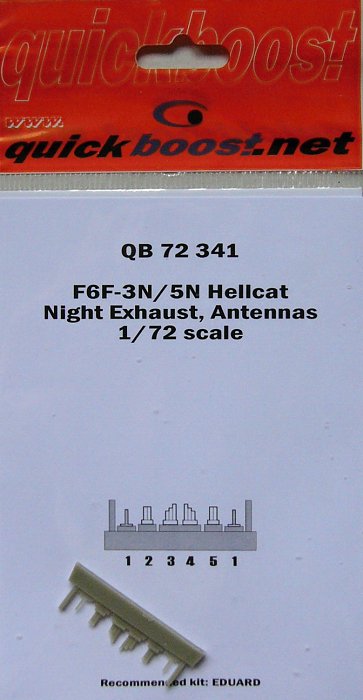 1/72 F6F-3N/5N Hellcat night exhaust&antenna (EDU)