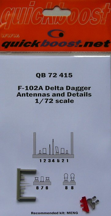 1/72 F-102A Delta Dagger antennas & details (MENG)