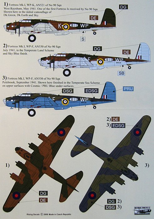 MODELIMEX Online Shop | 1/72 Decals for B-17 Royal Fortress (4x camo ...