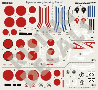 MODELIMEX Online Shop | 1/72 Japanese Training Aircraft (9x camo ...